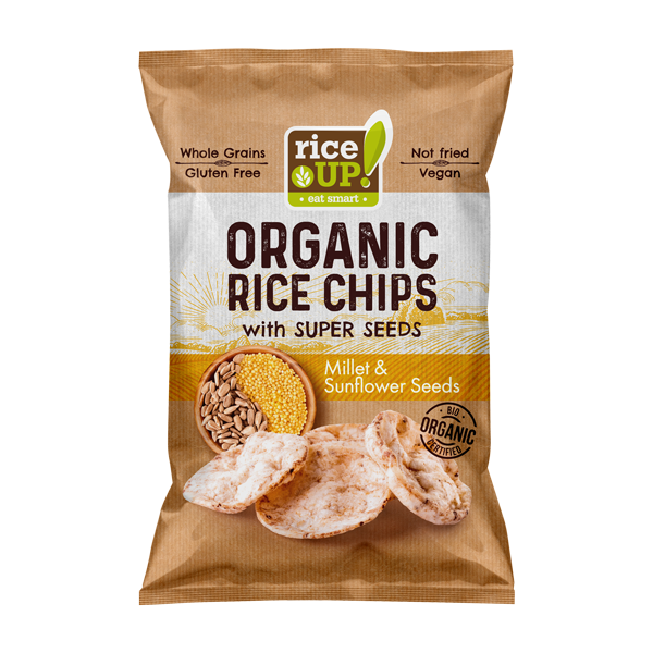 RICE UP! BIO Organic Rice Chips Millet & Sunflower Seeds 25g