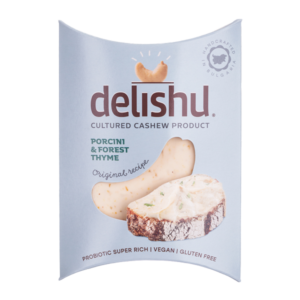 Delishu Organic Cashew Nut Cheese Porcini and Forest Thyme 100g